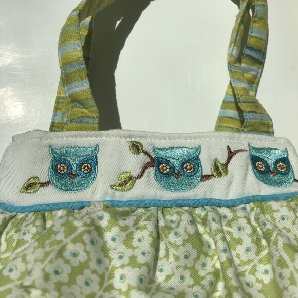 Sassy Pet Saks by Douglas - Ruffled Blue/Green Owl Purse & Notepad - Picture 11 of 11
